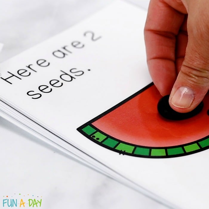 watermelon printable play dough counting mat