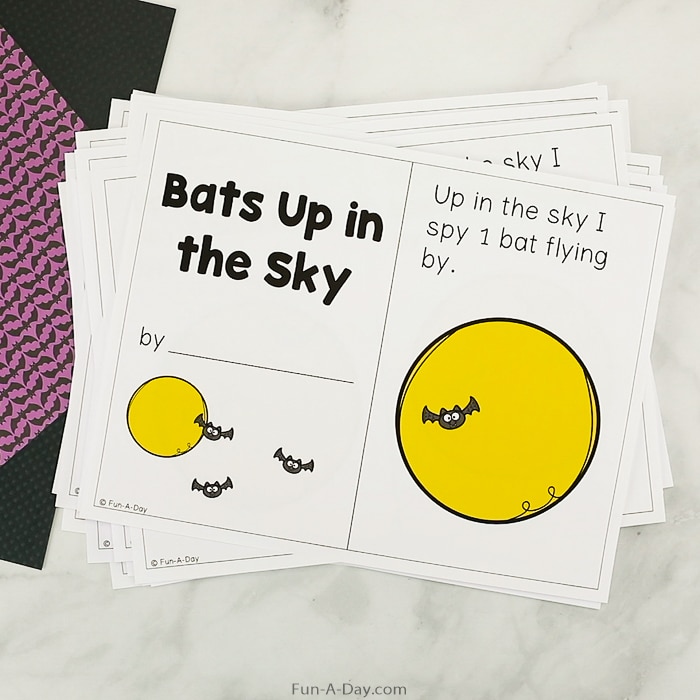 emergent reader titled bats up in the sky