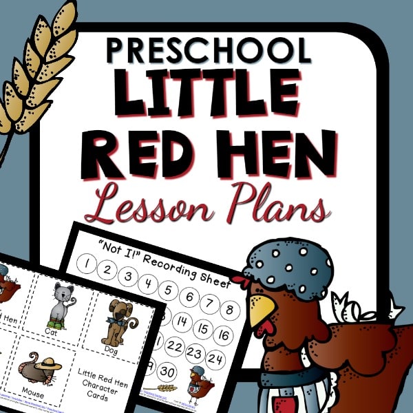 preschool little red hen lesson plans cover