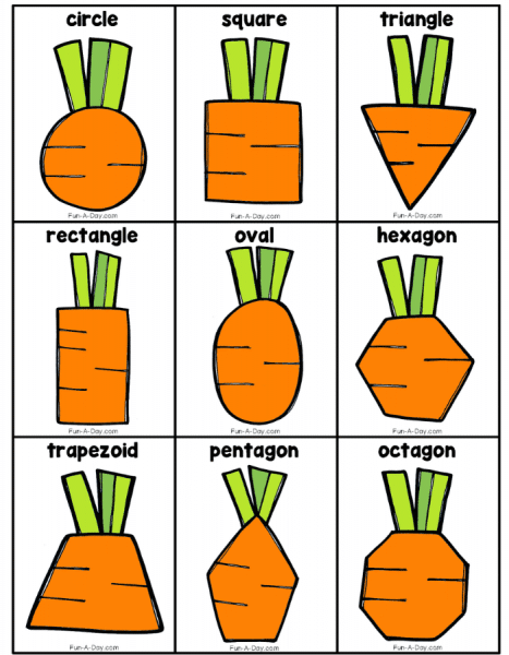 image of carrot shape cards