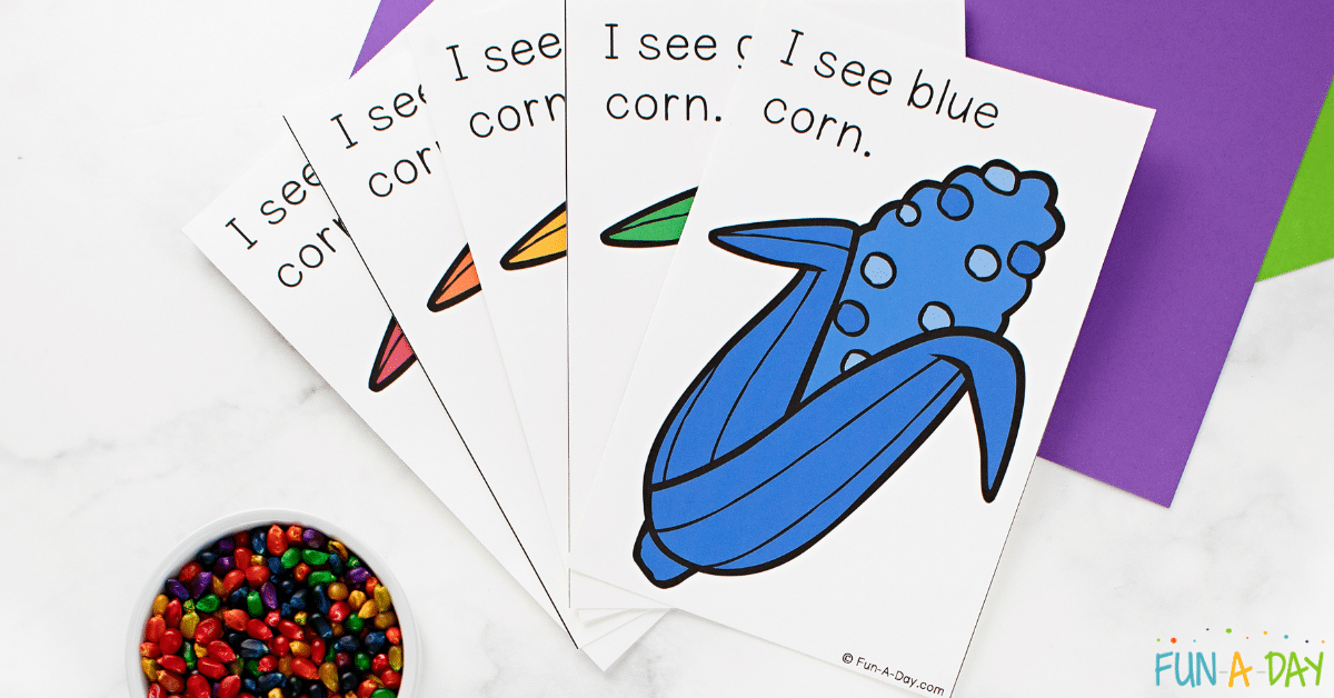 Corn Color Sorting Mats for Math and Sensory Play - Fun-A-Day!