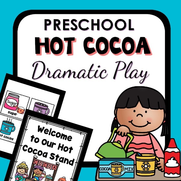 Preschool Hot Cocoa Dramatic Play pack cover.