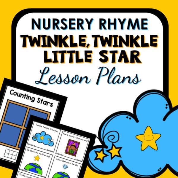 Twinkle, Twinkle, Little Star preschool lesson plans resource cover.