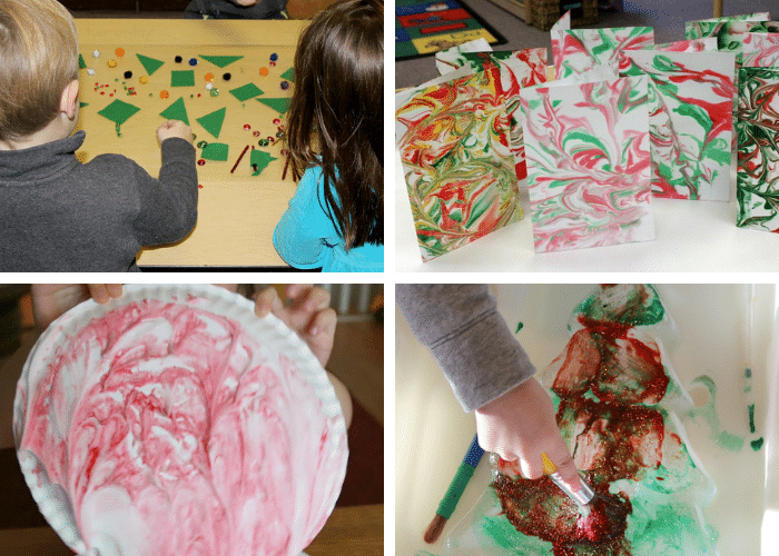 4 preschool christmas art activities