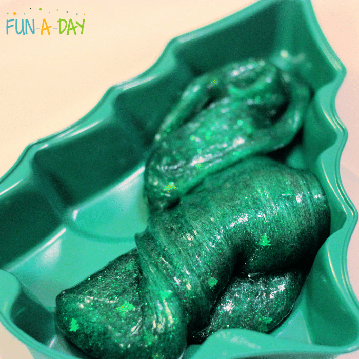 Green slime in a tree-shaped pan.