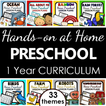 hands-on at home preschool curriculum cover