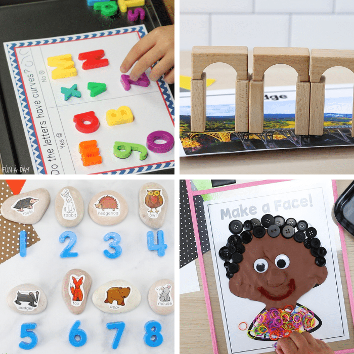 Collage of preschool resources