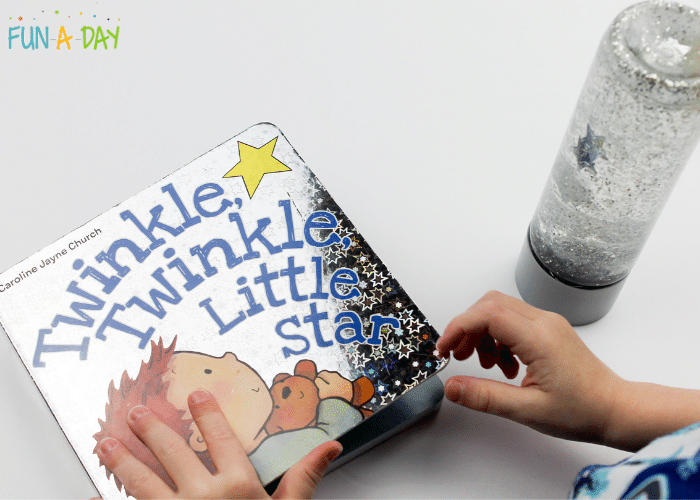Twinkly Twinkle Little Star book and sensory bottle.
