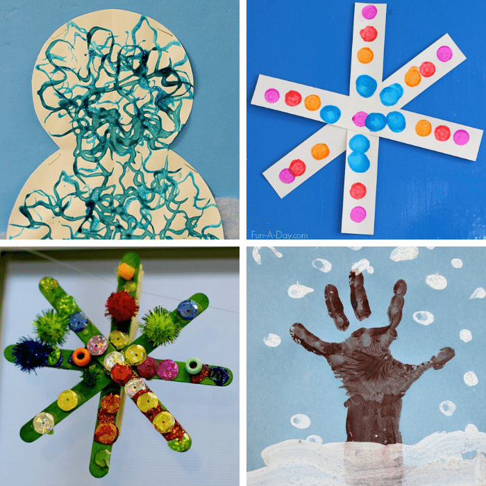 4 winter art ideas for preschool