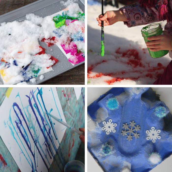 4 winter process art activities for kids