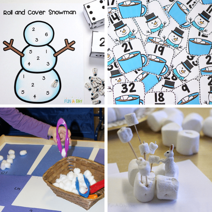 4 winter math ideas for kids