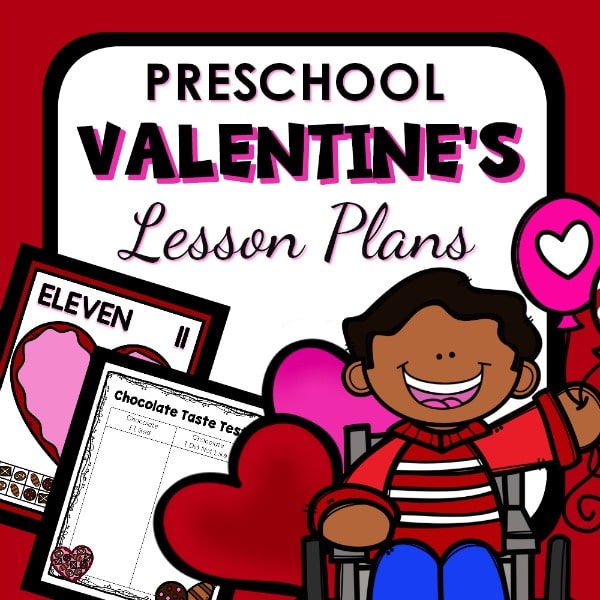 Preschool Valentine's lesson plans resource cover.