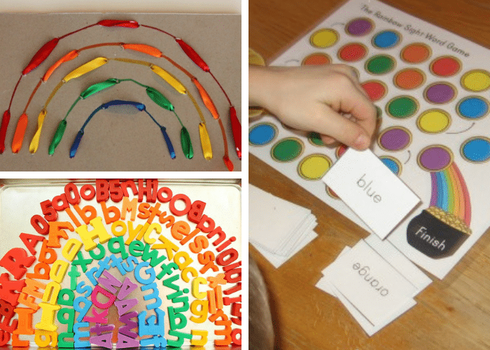 3 literacy activities for a rainbow theme