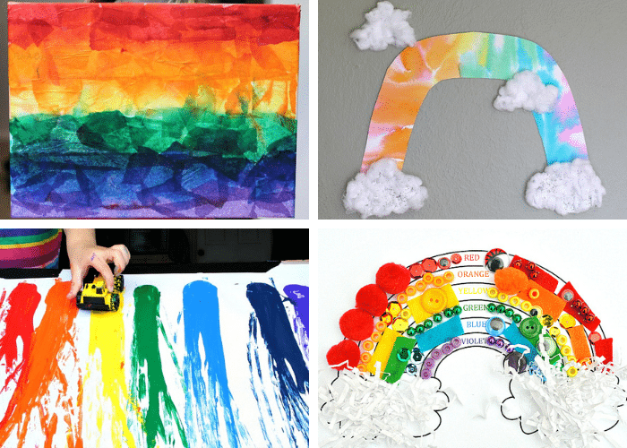 4 rainbow art activities for kids