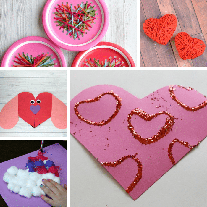 5 heart crafts preschoolers can make