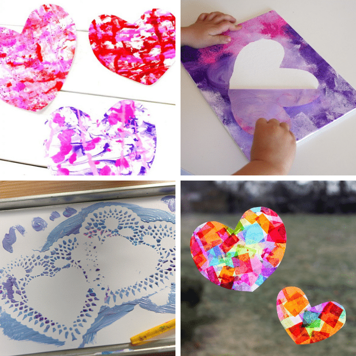 4 preschool valentine art activities