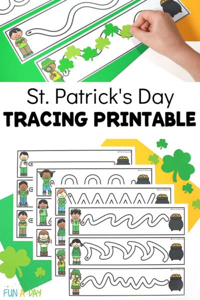 St. Patrick's Day tracing printable.