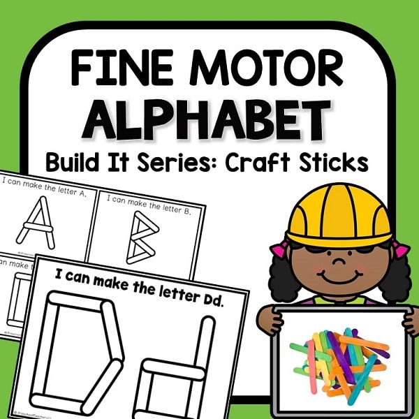 Fine motor alphabet; build it series: craft sticks cover image.