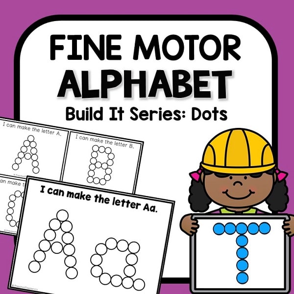 Fine motor alphabet; build it series: dots cover image.