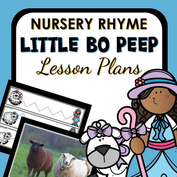 Nursery Rhyme, Little Bo Peep, Lesson Plans preschool resource cover.