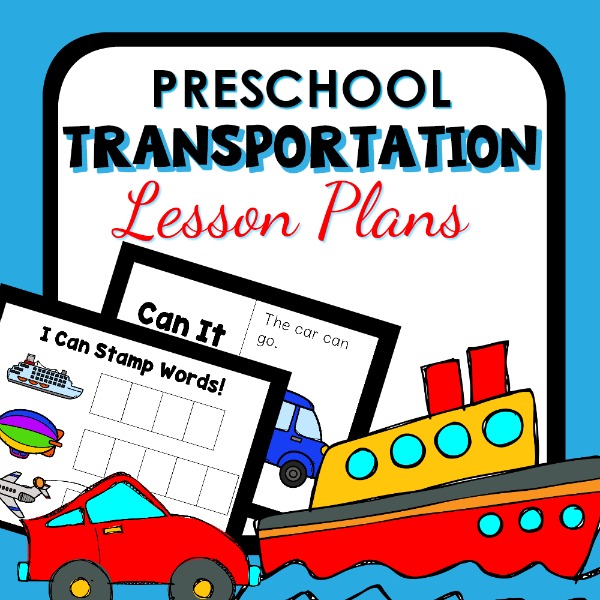 Preschool Transportation Lesson Plans resource cover.
