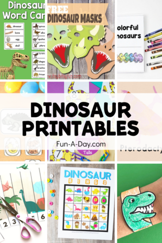 Free Dinosaur Printables for Preschool - Fun-A-Day!