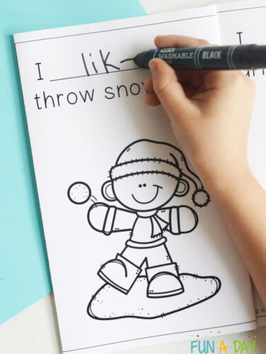 Free I Like Winter Printable Book - Fun-A-Day!