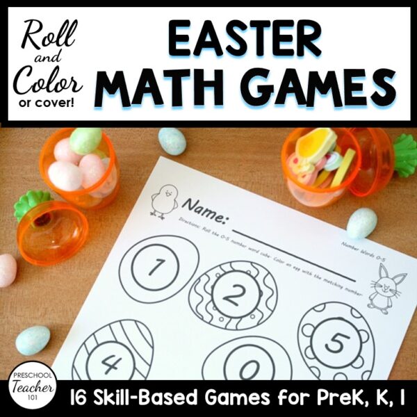 Easter math games cover
