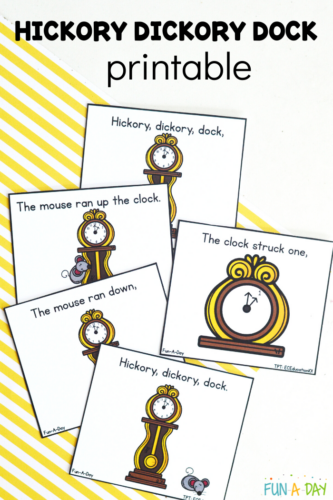 Free Hickory Dickory Dock Printable Sequencing Cards - Fun-A-Day!