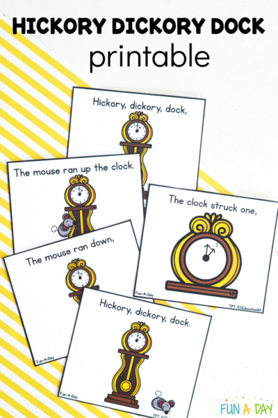 Free Hickory Dickory Dock Printable Sequencing Cards - Fun-A-Day!