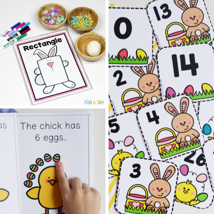 3 Easter math ideas for preschool