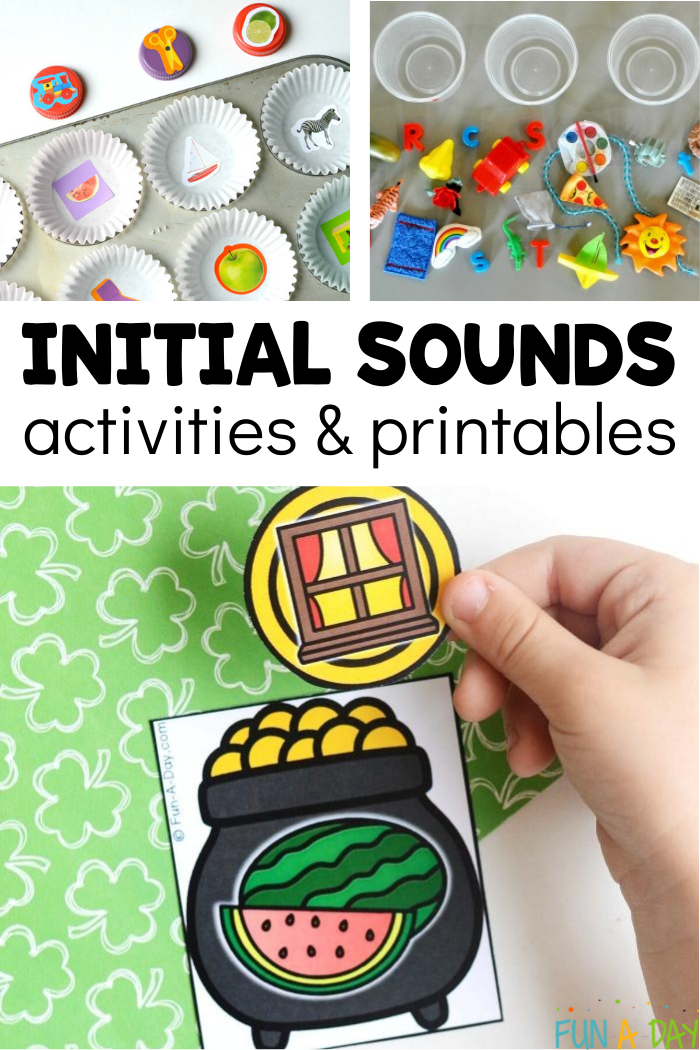 Beginning sound ideas with text that reads initial sounds activities and printables