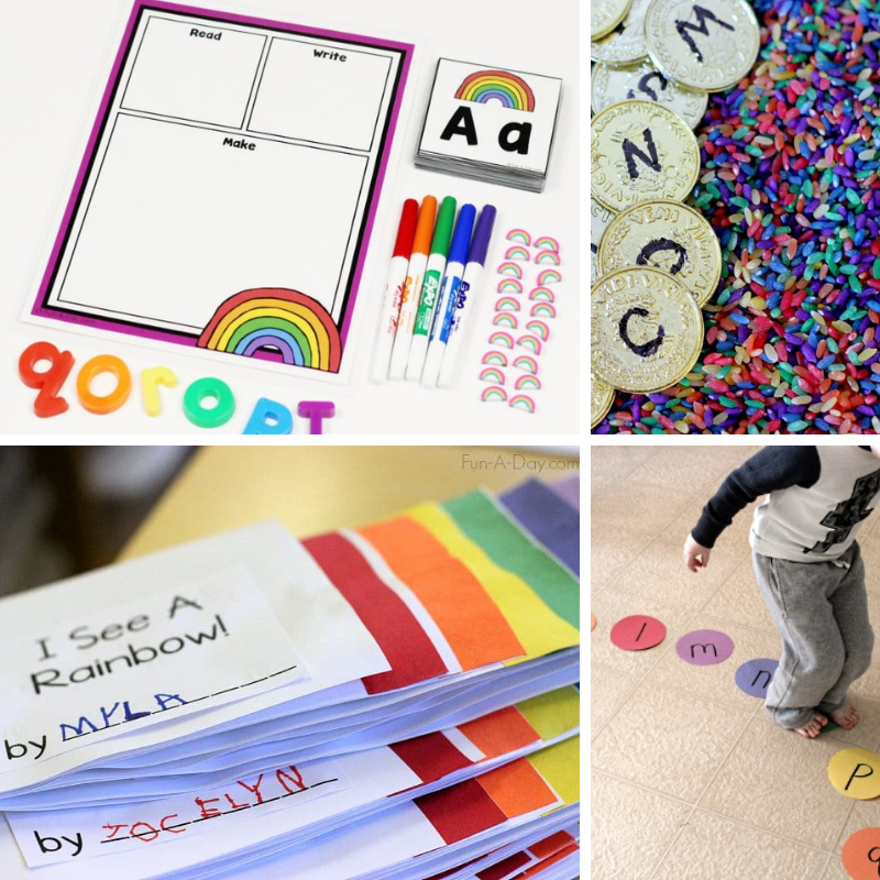 4 rainbow literacy activities for preschoolers