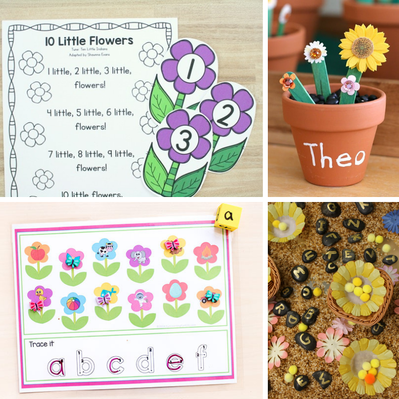 4 spring flower literacy activities for kids
