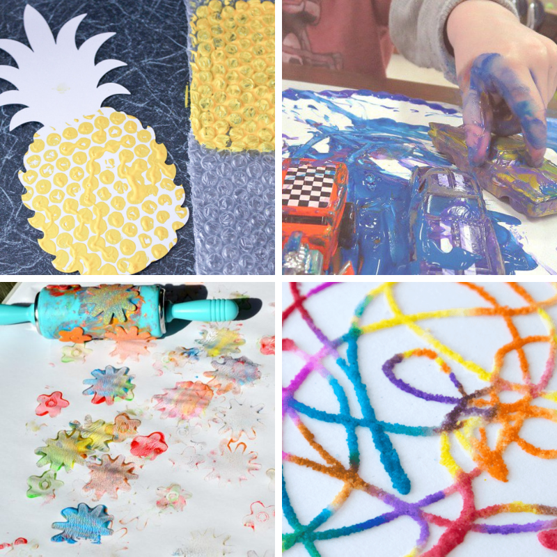 4 simple messy play art ideas for kids