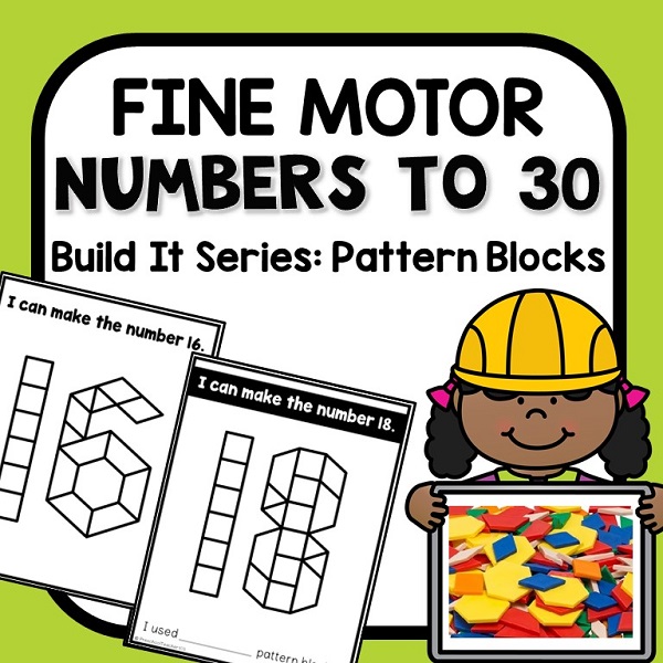fine motor numbers to 30 cover