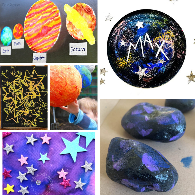 6 crafty space messy play ideas