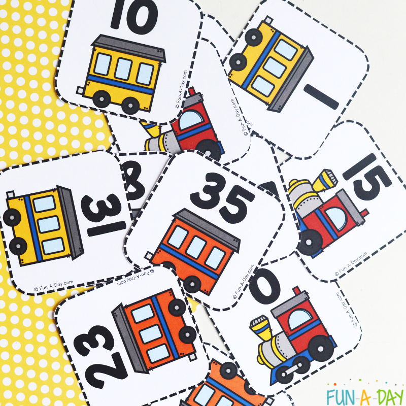 Free Number Train Printable for Preschoolers - Fun-A-Day!