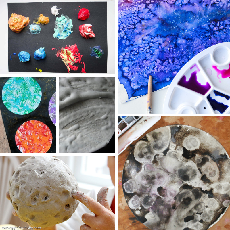6 space messy play art ideas