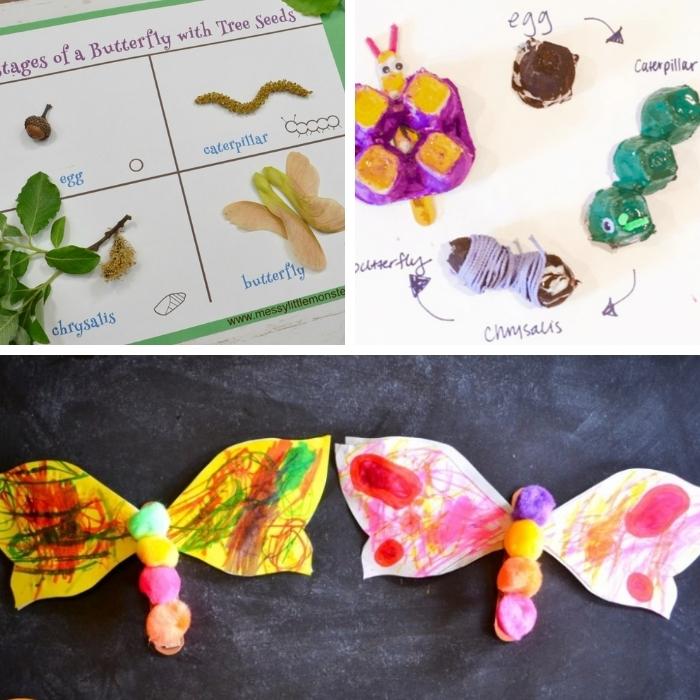 3 different butterfly life cycle activities for preschoolers