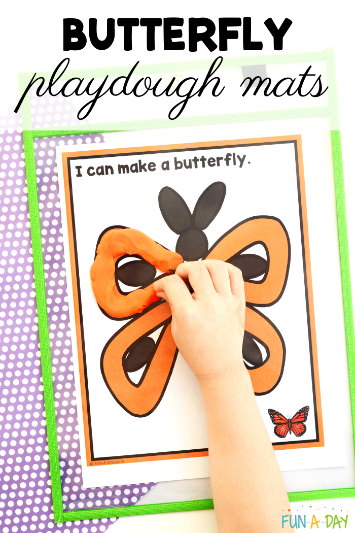 Butterfly Playdough Mats Free Printable - Fun-A-Day!