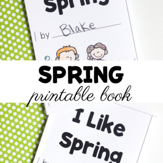 2 printed beginning readers for preschoolers with text that Spring printable book