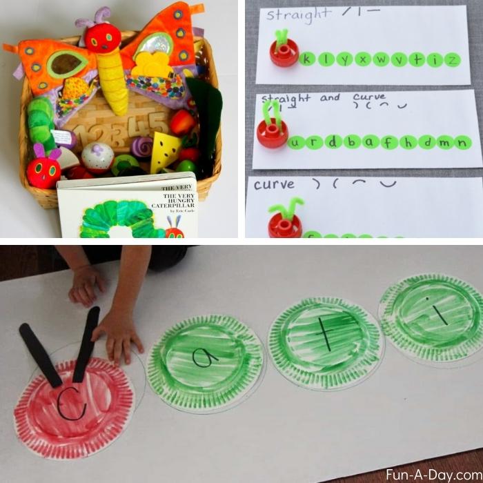 3 very hungry caterpillar literacy activities for kids