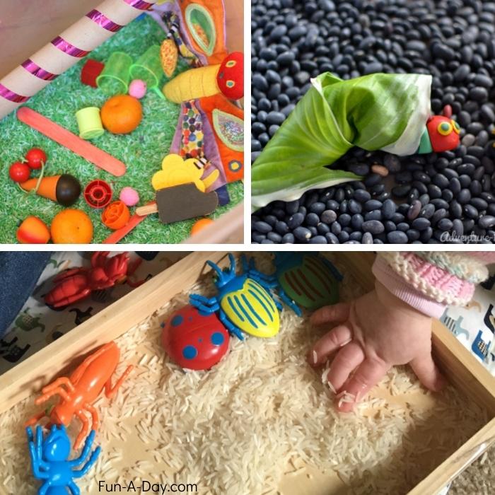3 very hungry caterpillar sensory activities for kids