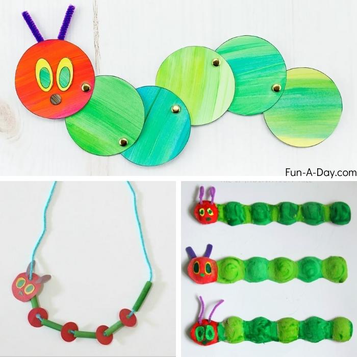 3 very hungry caterpillar craft activities for kids