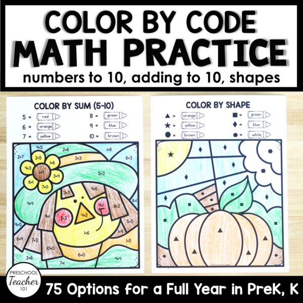 color by code math practice cover