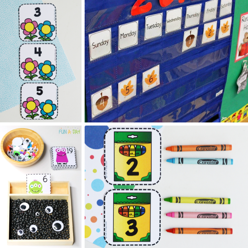 collage of ways to use calendar numbers printables