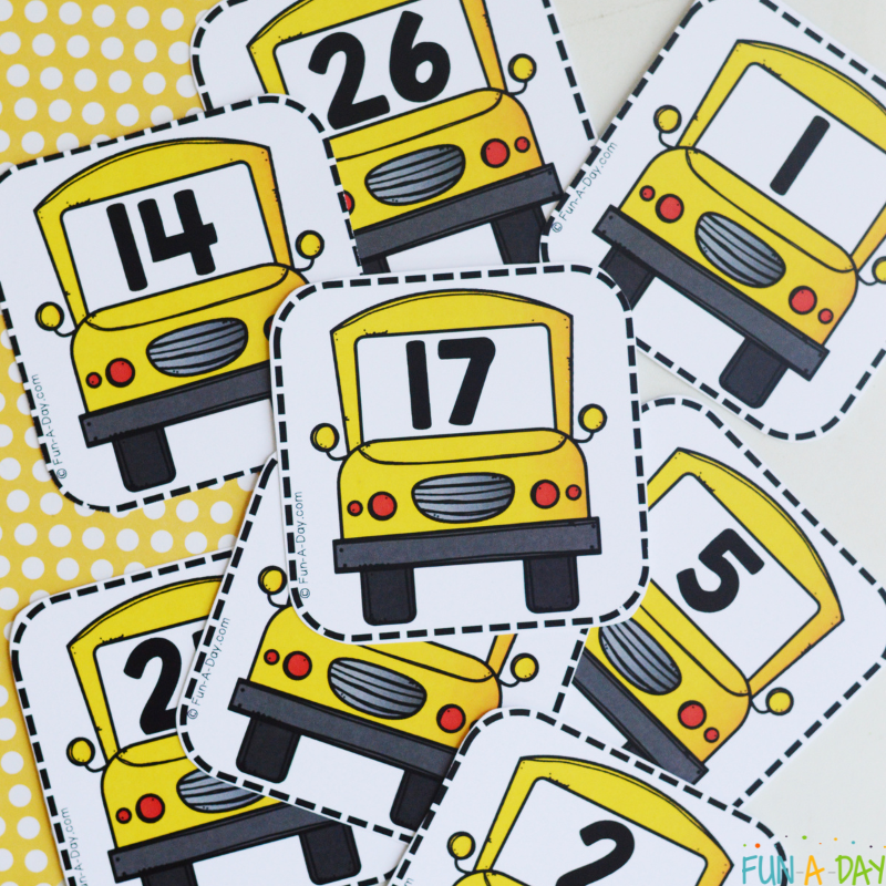 pile of bus calendar numbers in disarray