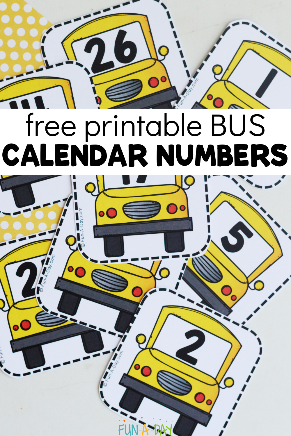 Pile of bus calendar numbers in disarray
