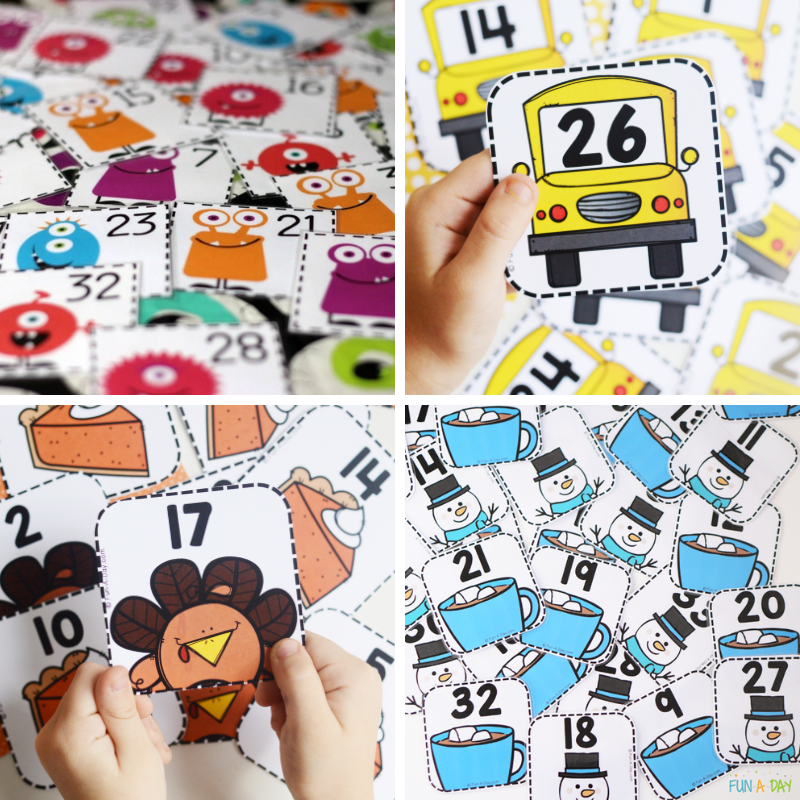 4 free printable calendar numbers for preschool